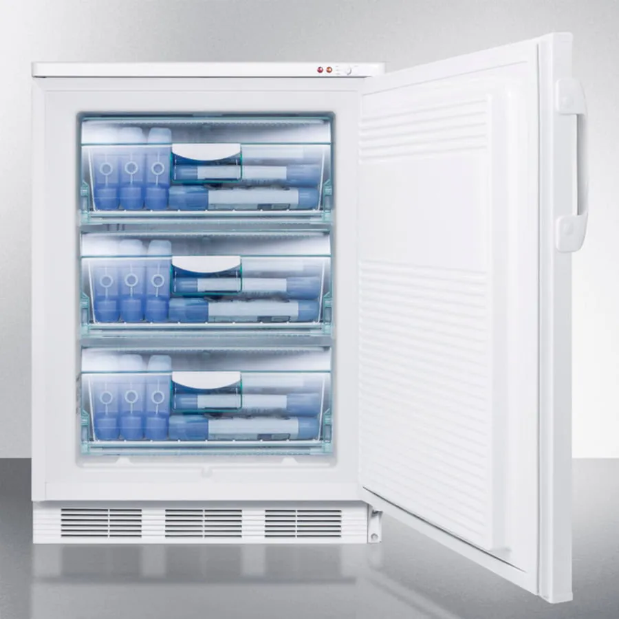 Summit VT65M7 Commercial Freestanding Medical All-Freezer Capable Of -25 C Operation. In White Exterior Finish