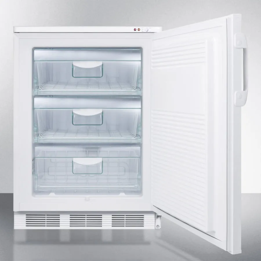 Summit VT65M7 Commercial Freestanding Medical All-Freezer Capable Of -25 C Operation. In White Exterior Finish