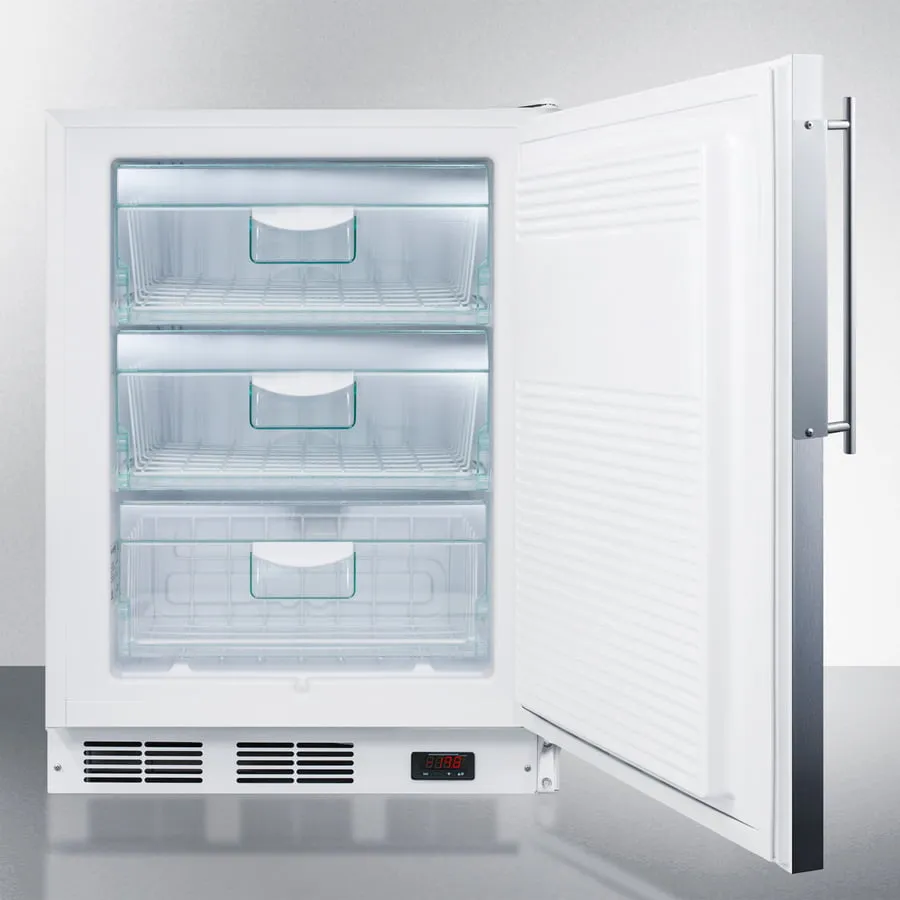Summit VT65M7BIFRADA Commercial Ada Compliant Built-In Medical All-Freezer Capable Of -25 C Operation. With Stainless Steel Door Frame That Accepts Custom Panels