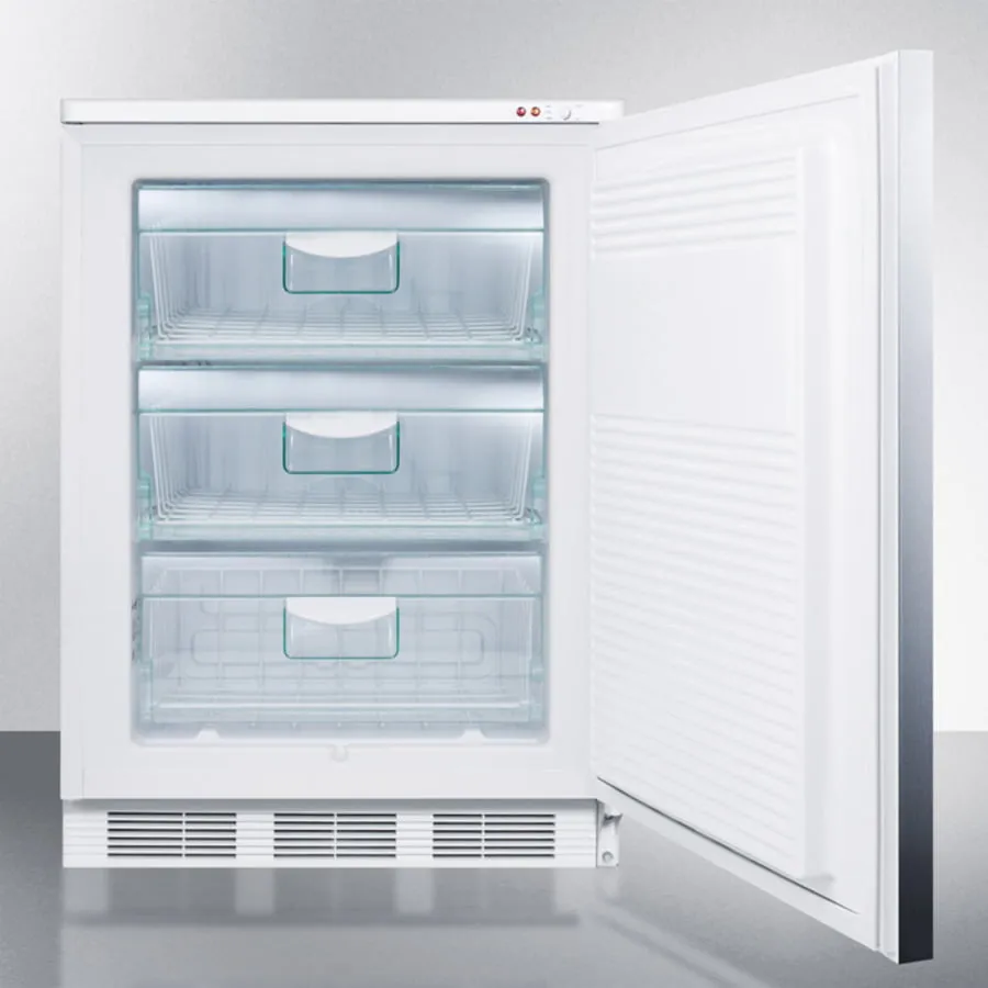 Summit VT65M7BISSHH Commercial Built-In Medical All-Freezer Capable Of -25 C Operation. With Wrapped Stainless Steel Door And Horizontal Handle