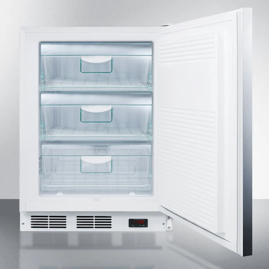 Summit VT65M7BISSHHADA Ada Compliant Commercial Built-In Medical All-Freezer Capable Of -25 C Operation. With Wrapped Stainless Steel Door And Horizontal Handle