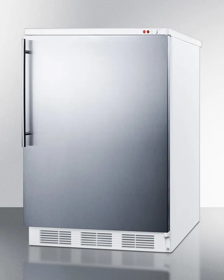 Summit VT65M7BISSHV Commercial Built-In Medical All-Freezer Capable Of -25 C Operation. With Wrapped Stainless Steel Door And Thin Handle