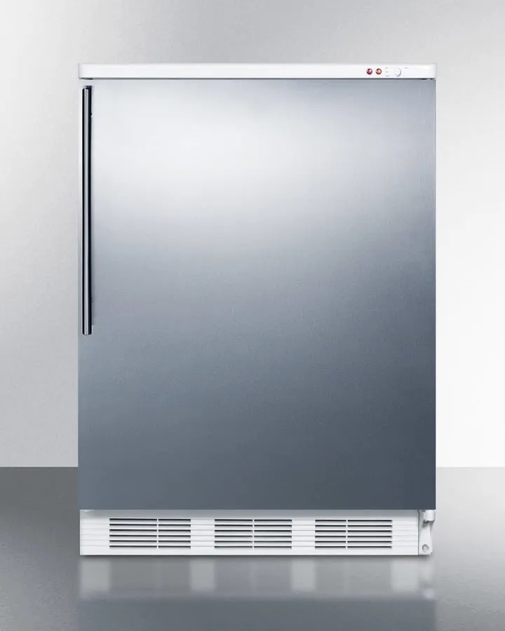 Summit VT65M7BISSHV Commercial Built-In Medical All-Freezer Capable Of -25 C Operation. With Wrapped Stainless Steel Door And Thin Handle