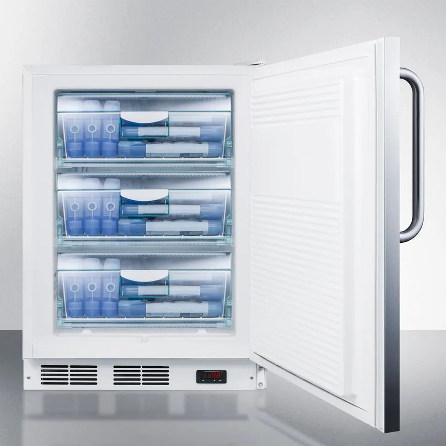 Summit VT65M7CSSADA Commercial Ada Compliant Built-In Medical All-Freezer Capable Of -25 C Operation. With Complete Stainless Steel Exterior