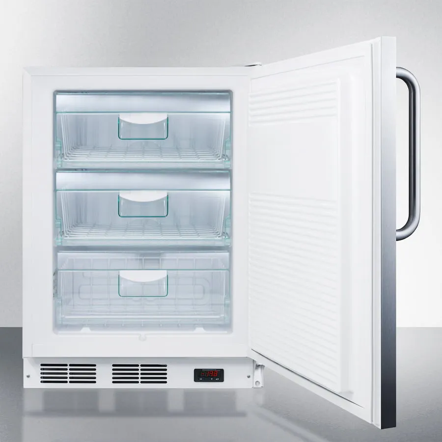 Summit VT65M7CSSADA Commercial Ada Compliant Built-In Medical All-Freezer Capable Of -25 C Operation. With Complete Stainless Steel Exterior