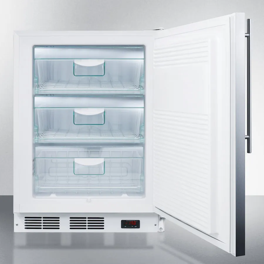 Summit VT65M7SSHVADA Ada Compliant Medical All-Freezer Capable Of -25 C Operation. With Wrapped Stainless Steel Door And Thin Handle