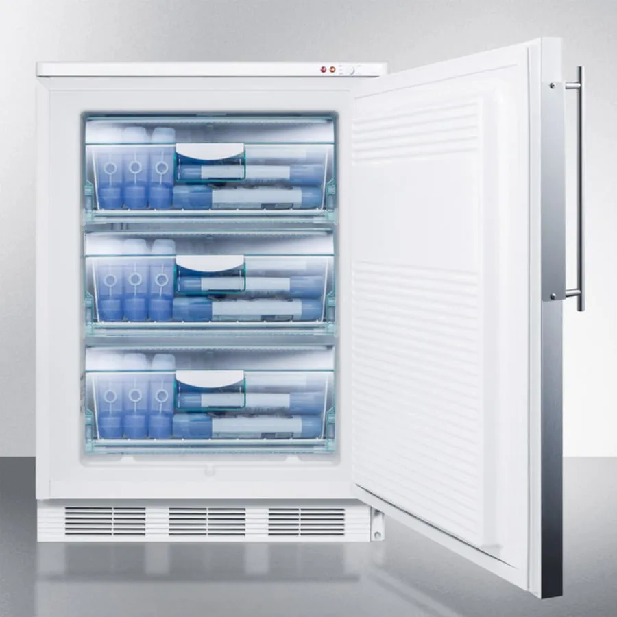 Summit VT65ML7BIFR Commercial Built-In Medical All-Freezer Capable Of -25 C Operation With Lock; Stainless Steel Door Frame Accepts Custom Panels