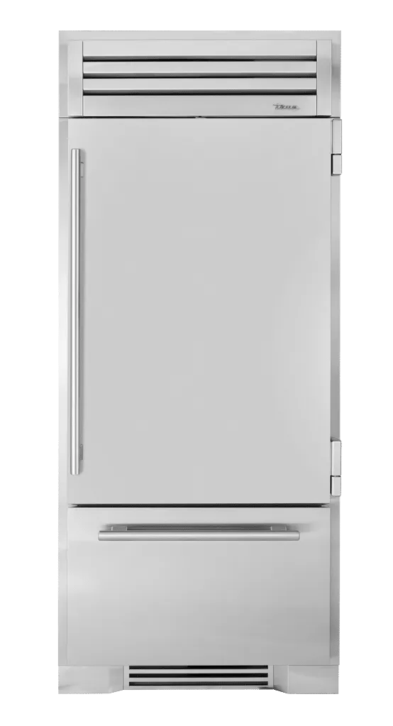 True Residential TR36RBFRSSA 36 Inch Solid Stainless Door Right Hinge Refrigerator With Bottom Freezer