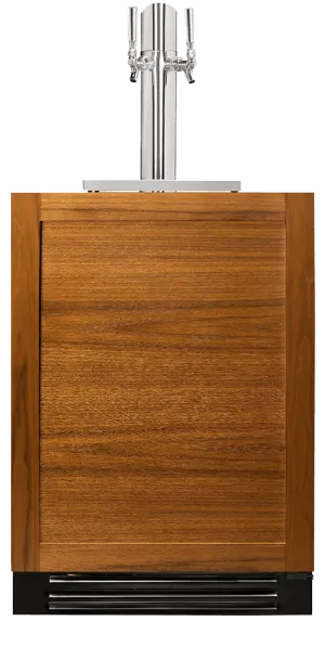 True Residential TUR24DDLOPC 24 Inch Dual Tap Overlay Panel Door Left Hinge Undercounter Beverage Dispenser