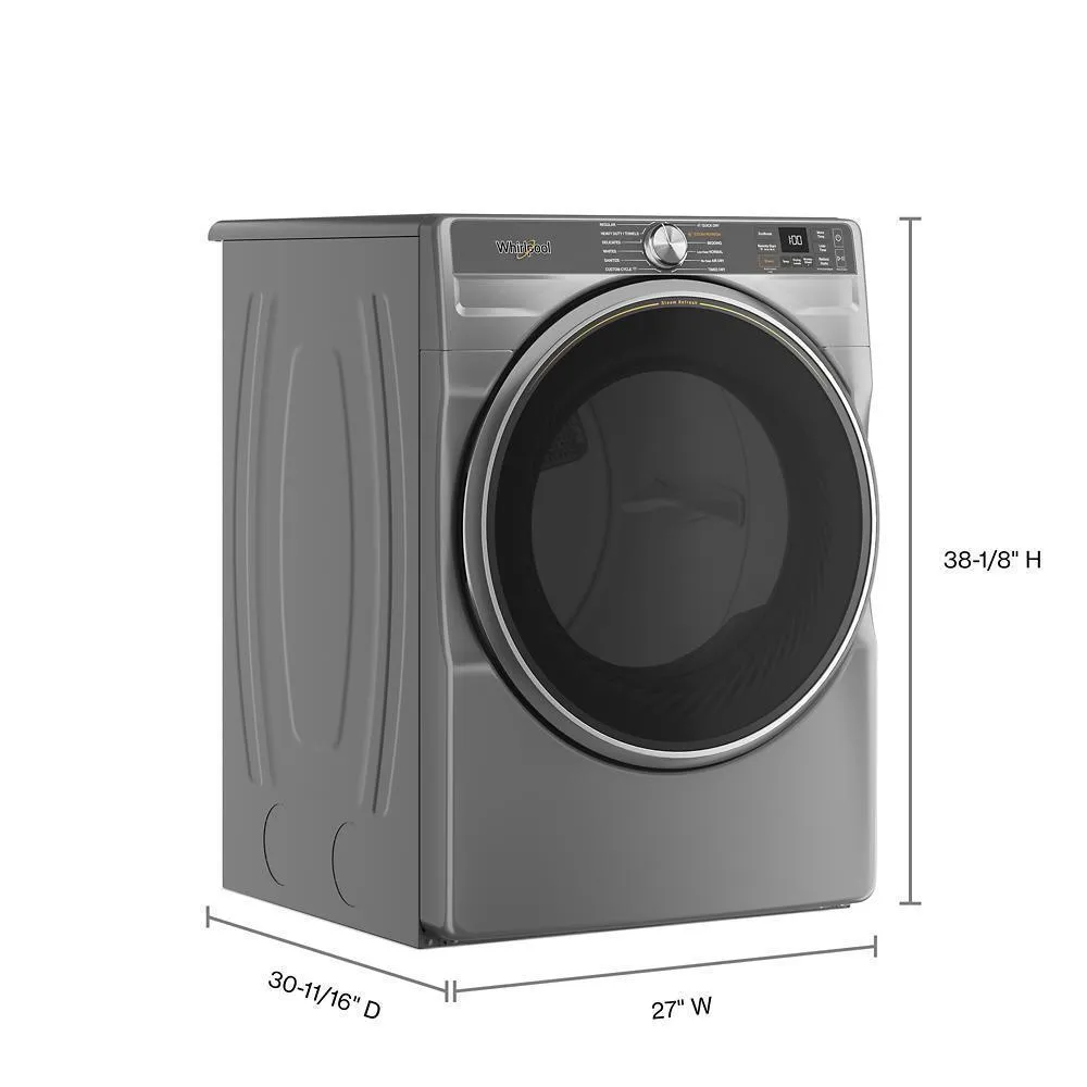 Whirlpool WED6720RR 7.4 Cu. Ft. Smart Front Load Energy Star Electric Dryer With Steam Capabilities