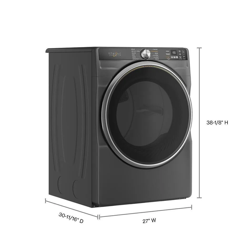 Whirlpool WED6720RU 7.4 Cu. Ft. Smart Front Load Energy Star Electric Dryer With Steam Capabilities