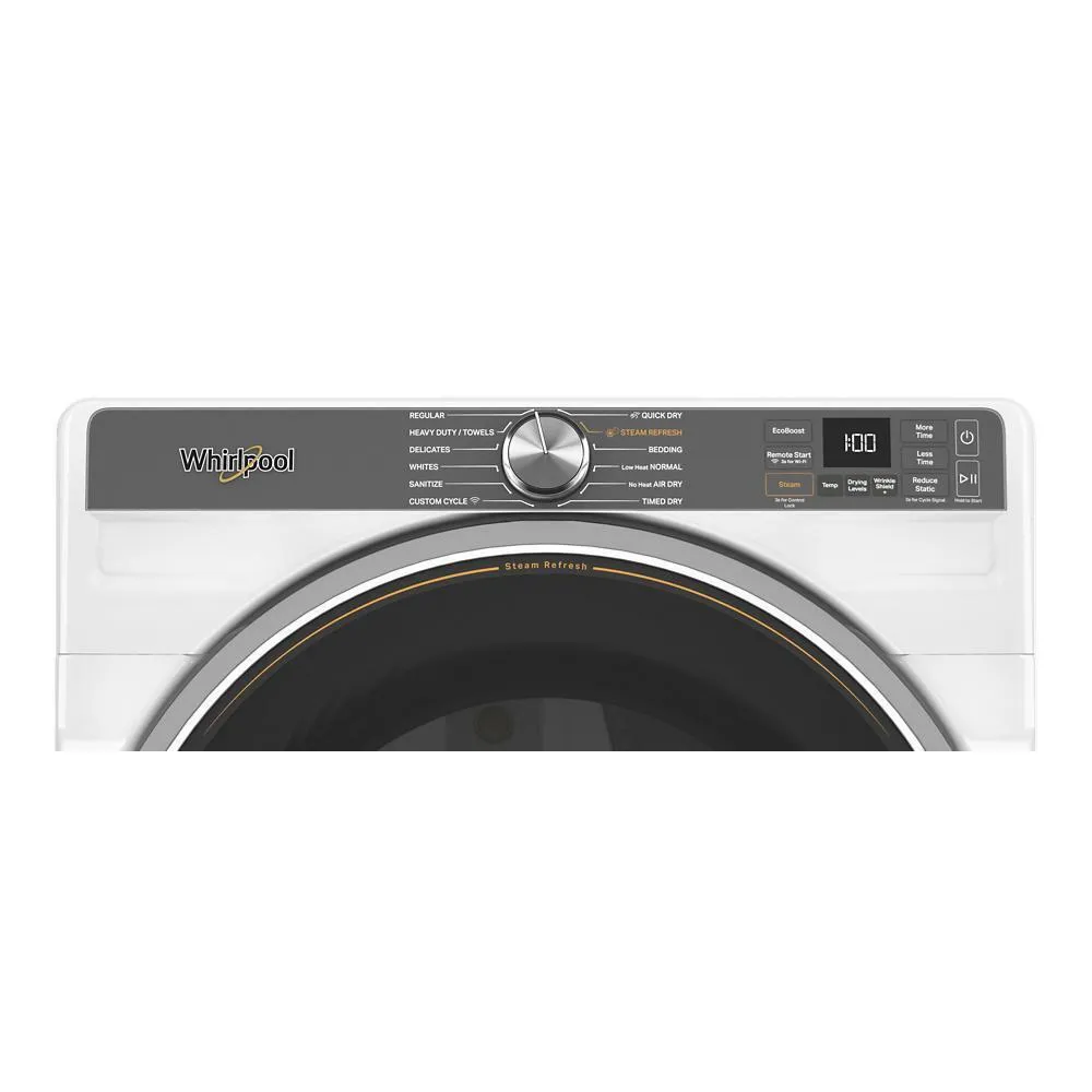 Whirlpool WED6720RW 7.4 Cu. Ft. Smart Front Load Energy Star Electric Dryer With Steam Capabilities