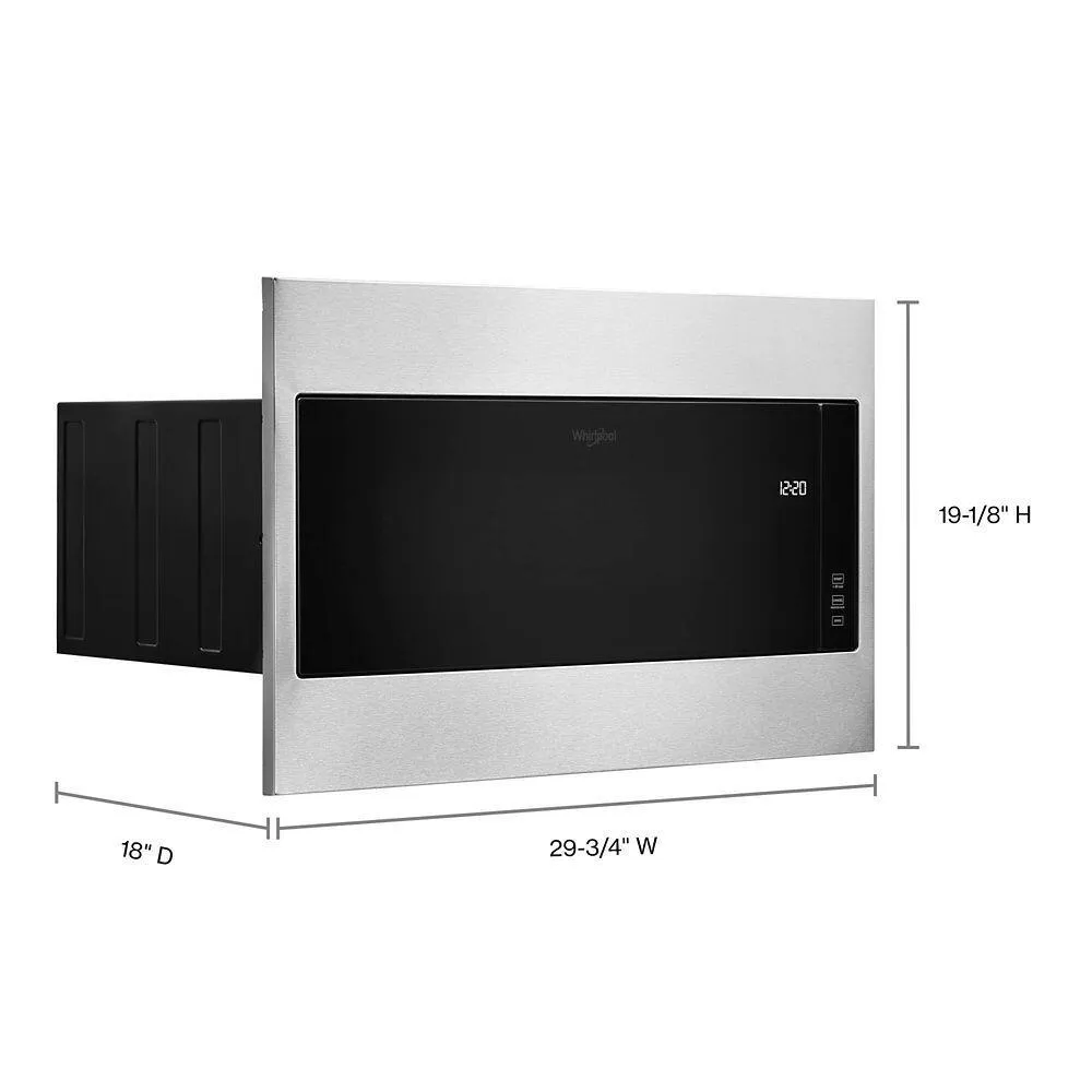 Whirlpool WMT55511KS 1.1 Cu. Ft. Built-In Microwave With Standard Trim Kit - 19-1/8 Height