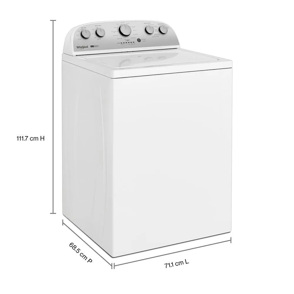 Whirlpool WTW4957PW 3.8-3.9 Cu. Ft. Whirlpool Top Load Washer With Removable Agitator