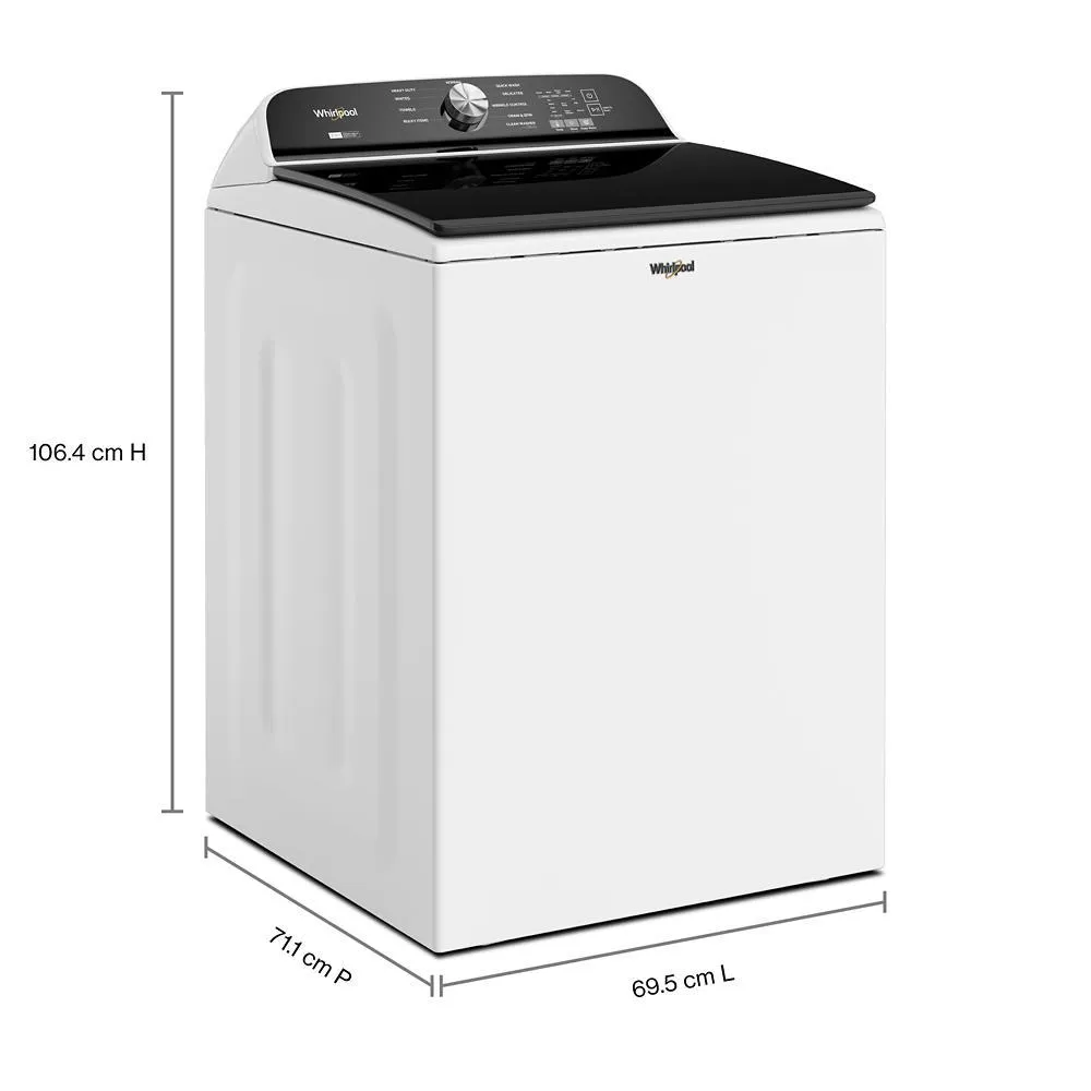 Whirlpool WTW6157PW 5.2-5.3 Cu. Ft. Whirlpool Top Load Washer With Removable Agitator