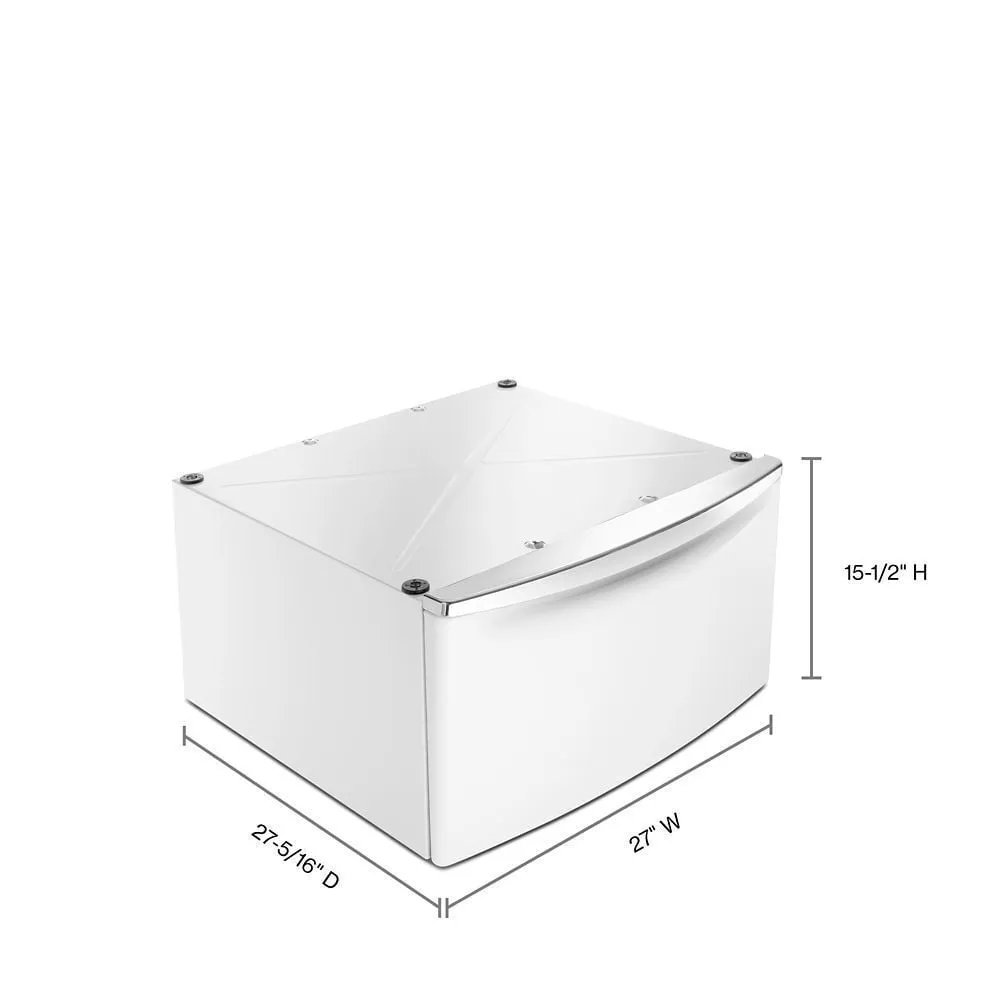 Whirlpool XHPC155XW 15.5 Pedestal For Front Load Washer And Dryer With Storage